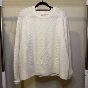 Universal Thread Cream Cable Knit Sweater